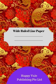 Paperback 2020 Rat New Year Theme Wide Ruled Line Paper Book