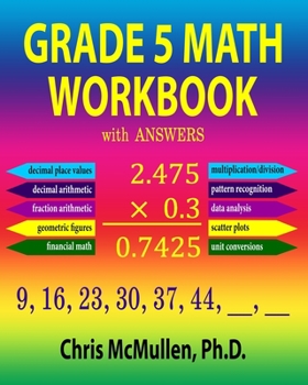 Paperback Grade 5 Math Workbook with Answers Book