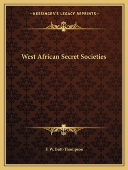 Paperback West African Secret Societies Book