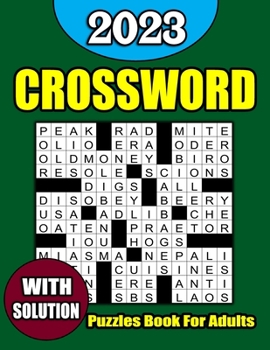 Paperback Crossword Puzzle Book For Adults With Solution: Easy to Medium Crosswords Book For Seniors & Teens Book