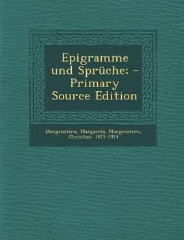 Paperback Epigramme Und Spruche; [German] Book