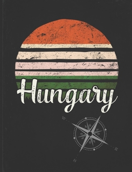 Hungary: Hungarian Vintage Flag Personalized Retro Gift Idea for Coworker Friend or Boss  Undated Planner Daily Weekly Monthly Calendar Organizer Journal