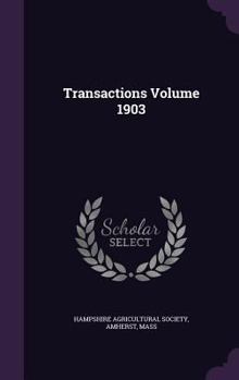 Hardcover Transactions Volume 1903 Book