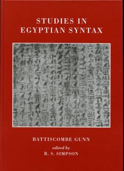 Hardcover Studies in Egyptian Syntax Book