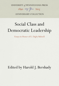 Hardcover Social Class and Democratic Leadership Book
