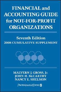 Paperback Financial and Accounting Guide for Not-For-Profit Organizations, 2008 Cumulative Supplement Book