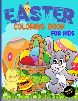 Paperback Easter Coloring Book for Kids: For ages 5 & up [Large Print] Book