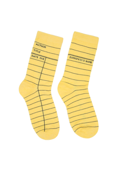 Misc. Supplies Library Card (Yellow) Socks - Large Book