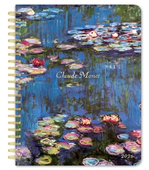 Calendar Claude Monet 2026 6 X 7.75 Inch Weekly Desk Planner Foil Stamped Cover Book