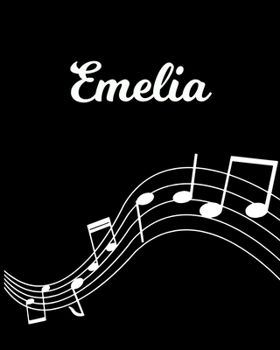 Emelia: Sheet Music Note Manuscript Notebook Paper | Personalized Custom First Name Initial E | Musician Composer Instrument Composition Book | 12 ... Guide | Create Compose & Write Creative Songs