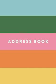 Paperback Address Book: Stripes, 6"x9", 130 Pages, Professionally Designed Book