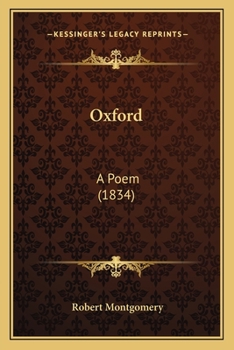 Paperback Oxford: A Poem (1834) Book