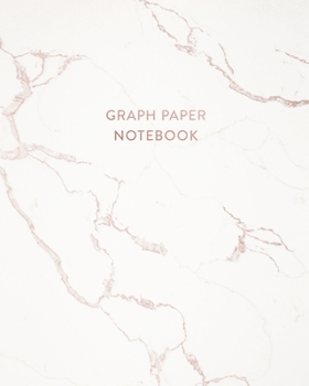 Graph Paper Notebook: Cracked White Marble | 8 x 10 - 5 x 5 Squares per inch | 100 Quad Ruled Pages | Cute Graph Paper Composition Notebook for ... Students (Math and Science School Essentials)