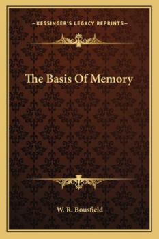 Paperback The Basis Of Memory Book