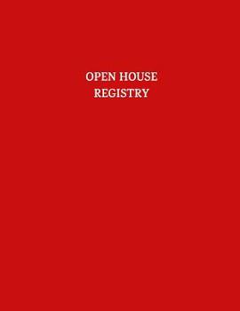 Paperback Open House Registry: Guest and Visitors Sign In Book (red) Book