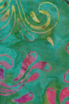 Paperback Green Jungle Batik Composition Notebook - Small Unruled Notebook - 6x9 Blank Notebook (Softcover Journal / Notebook / Sketchbook / Diary) Book