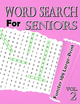 Paperback word search for seniors Vol.2: Funster 108 Large-Print Puzzles to Complete Brain Workouts for Adults [Large Print] Book