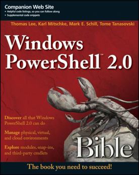 Paperback Windows Powershell 2.0 Bible Book
