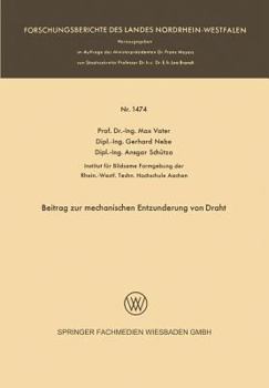 Paperback Beitrag Zur Mechanischen Entzunderung Von Draht [German] Book