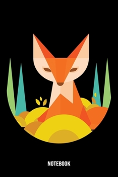 Notebook: Fox Notebook Blank Line Animal Journal Lined with Lines 6x9 120 Pages Checklist Record Book Funny Take Notes Planner Paper Christmas Gift for Cute Fox Lover Funny Women Girls