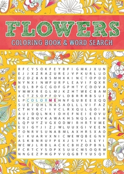 Paperback Flowers Coloring Book & Word Search Book