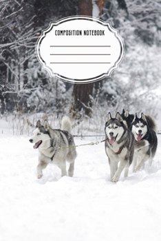 Paperback Composition Notebook: Cute Dog Blank Lined Notebook Journal Diary 6x9 Book