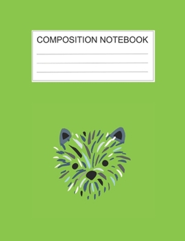 Paperback Composition notebook: Ruled (8.5 x 11 in), 110 Pages: Diary Book For Girl, Journal Notebook For Kids, Writing Journal Lined, Cute Pets green Book