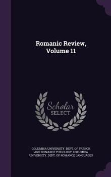 Hardcover Romanic Review, Volume 11 Book