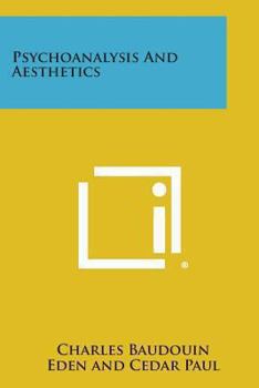 Paperback Psychoanalysis and Aesthetics Book