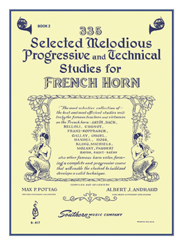 Paperback 335 Selected Melodious Progressive & Technical Studies: Horn Book