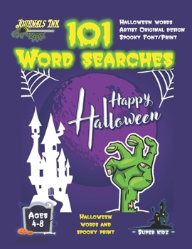 Halloween Word Search Book for Kids Ages 4-8: 101 Puzzle Pages. Custom Art Interior. Cute fun gift! Green Zombie. SUPER KIDZ (WSS15)
