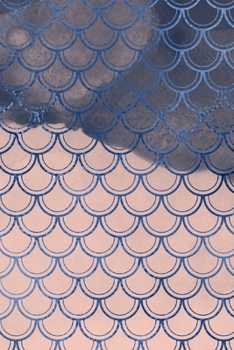 Paperback Blush and Navy Mermaid Scales Composition Notebook - Small Unruled Notebook - 6x9 Blank Notebook (Softcover Journal / Notebook / Sketchbook / Diary) Book