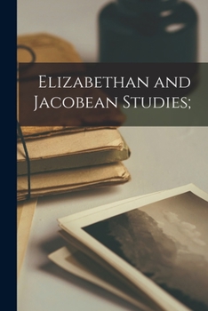 Paperback Elizabethan and Jacobean Studies; Book