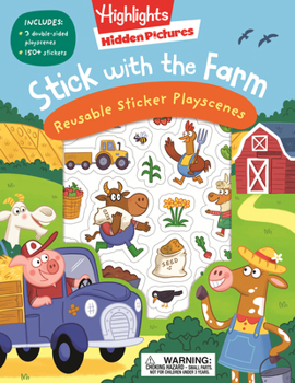 Paperback Stick with the Farm Hidden Pictures Reusable Sticker Playscenes Book