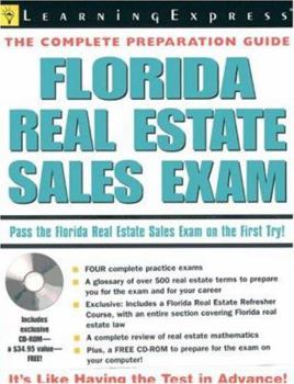 Paperback Florida Real Estate Sales Exam [With CDROM] Book