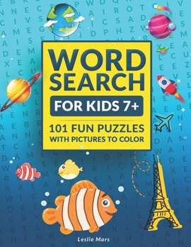 Paperback Word Search for Kids: Puzzle Book for Ages 7 and Up - 101 Fun Puzzles with Pictures to Color Book