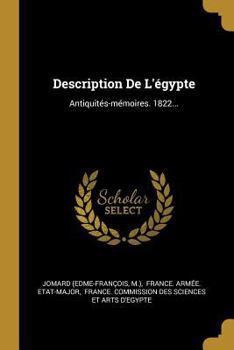 Paperback Description De L'égypte: Antiquités-mémoires. 1822... [French] Book