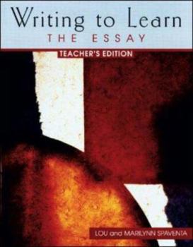 Paperback Teacher's Edition, Writing to Learn: The Essay Book