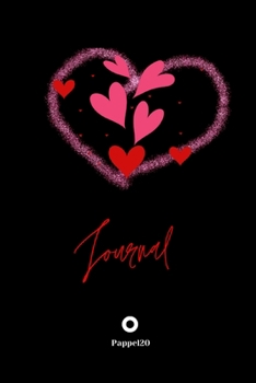 Journal for Girls Black Cover 122 color pages 6x9 Inches
