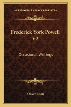 Paperback Frederick York Powell V2: Occasional Writings Book