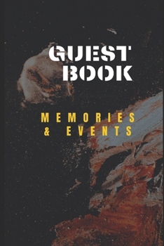 Paperback Guest Book: Memories And Events Book