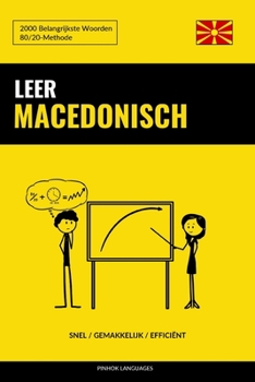 Paperback Leer Macedonisch - Snel / Gemakkelijk / Efficiënt: 2000 Belangrijkste Woorden [Dutch] Book