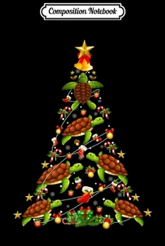 Paperback Composition Notebook: Funny Turtle Christmas Tree Sea Turtle Lover Xmas Gift Premium Journal/Notebook Blank Lined Ruled 6x9 100 Pages Book