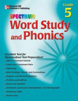 Paperback Spectrum Word Study and Phonics, Grade 5 Book