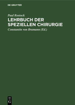 Hardcover Lehrbuch der speziellen Chirurgie [German] Book