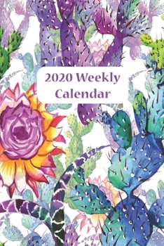 2020 Weekly Calendar: Watercolor Pastel Cacti