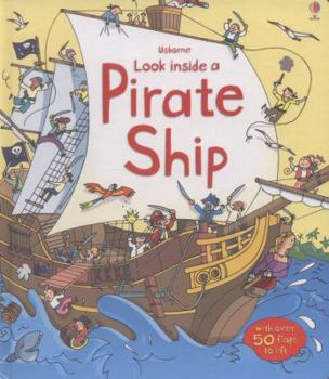 Hardcover Usborne Look Inside a Pirate Ship Book