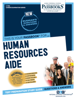 Paperback Human Resources Aide (C-1785): Passbooks Study Guide Volume 1785 Book