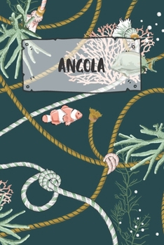 Angola: Dotted Travel Diary Notebook or Journey Dotted Grid Journal - Holiday Trip Pocketbook for Men and Women with Dots