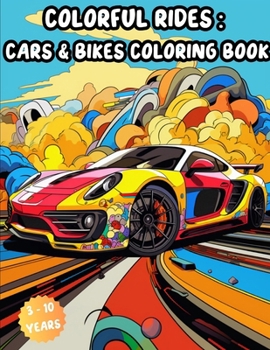 Paperback Colorful Rides: Cars & Bikes Coloring Book